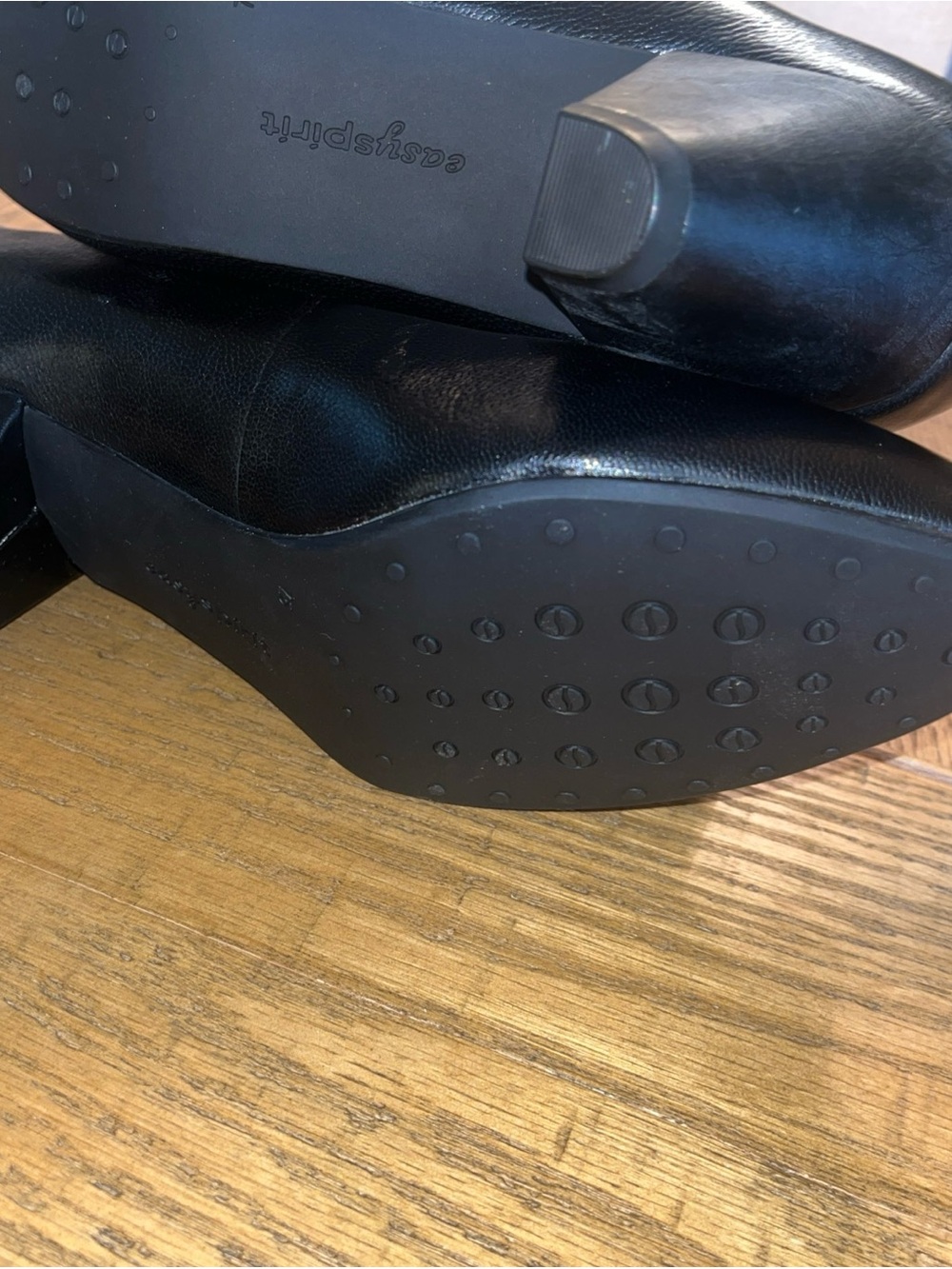 Easy Spirit Women's Black Leather Pumps Size 7.5 Wide Heels - Picture 12 of 12